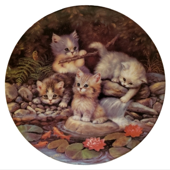 Vtg 96 "Kitten Expeditions" Plate Sholz, Jurgen - Picture 3 of 6